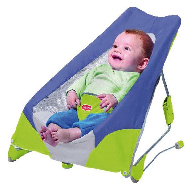 Tiny Love Bouncer Portable Folding Baby Chair Sleeping Carry Bag Green