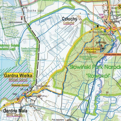 Słowiński Park Narodowy Mapa turystyczna 1 40 000 Opracowanie