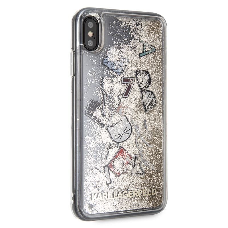 Etui Na IPhone Xs Max KARL LAGERFELD Liquid Glitter Case Karl