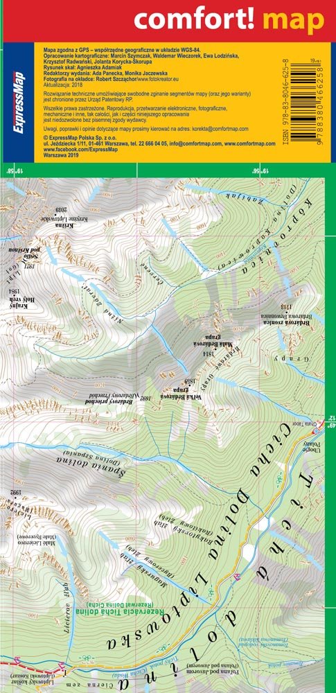 Tatry Wysokie I Bielskie Polskie I S Owackie Laminowana Mapa