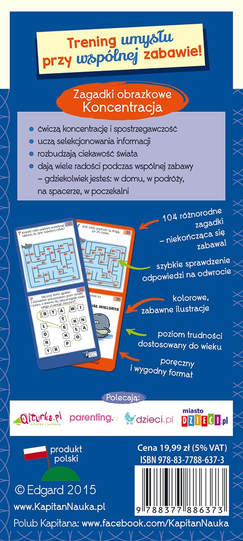 Kapitan Nauka Zagadki Obrazkowe Koncentracja Opracowanie Zbiorowe