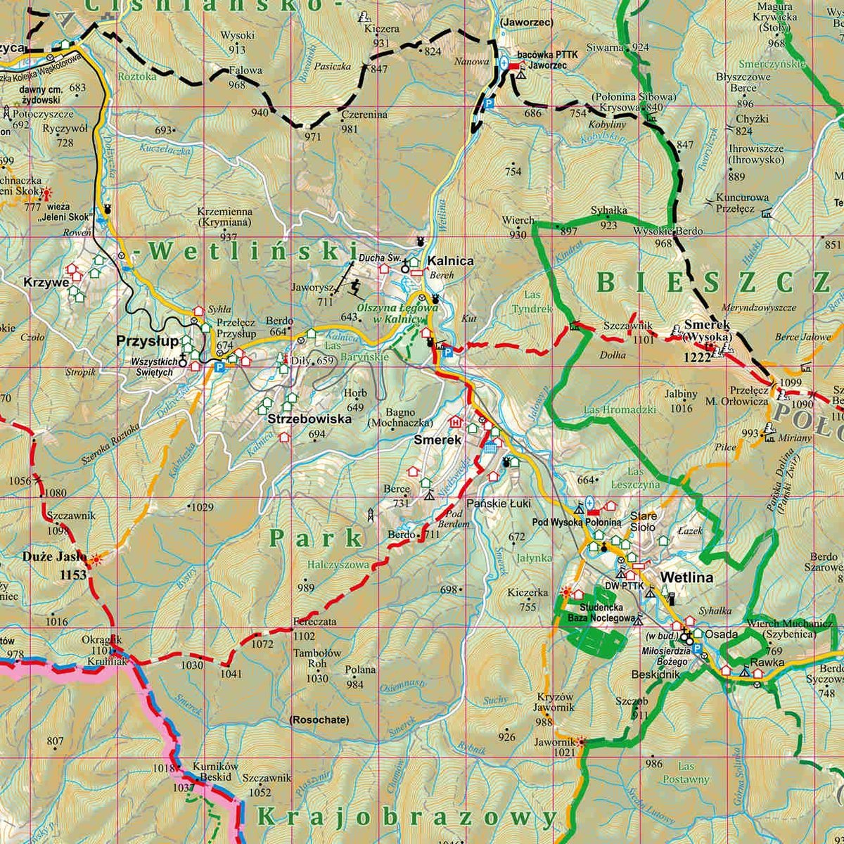 Artglob Puzzle Bieszczady Mapa Turystyczna Element W