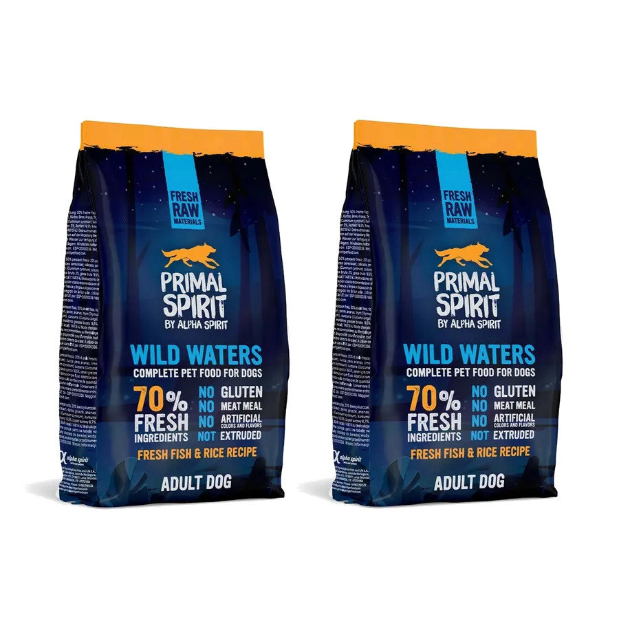 2x Karma Sucha Dla Psa PRIMAL SPIRIT 70 Wild Waters 1 Kg Alpha