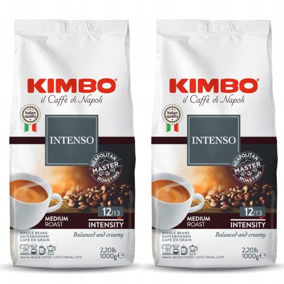 2x Kawa Ziarnista KIMBO Aroma Intenso 1 Kg Kimbo Sklep EMPIK