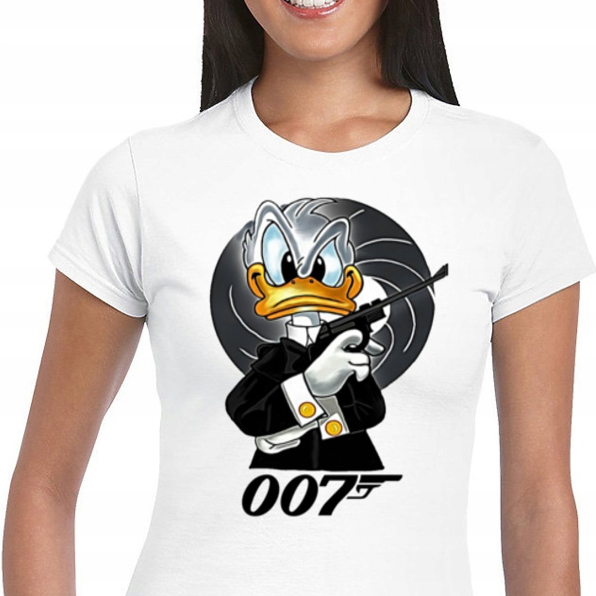 3196 DAMSKA KOSZULKA KACZOR DONALD BOND 007 XXL Inna Marka Moda