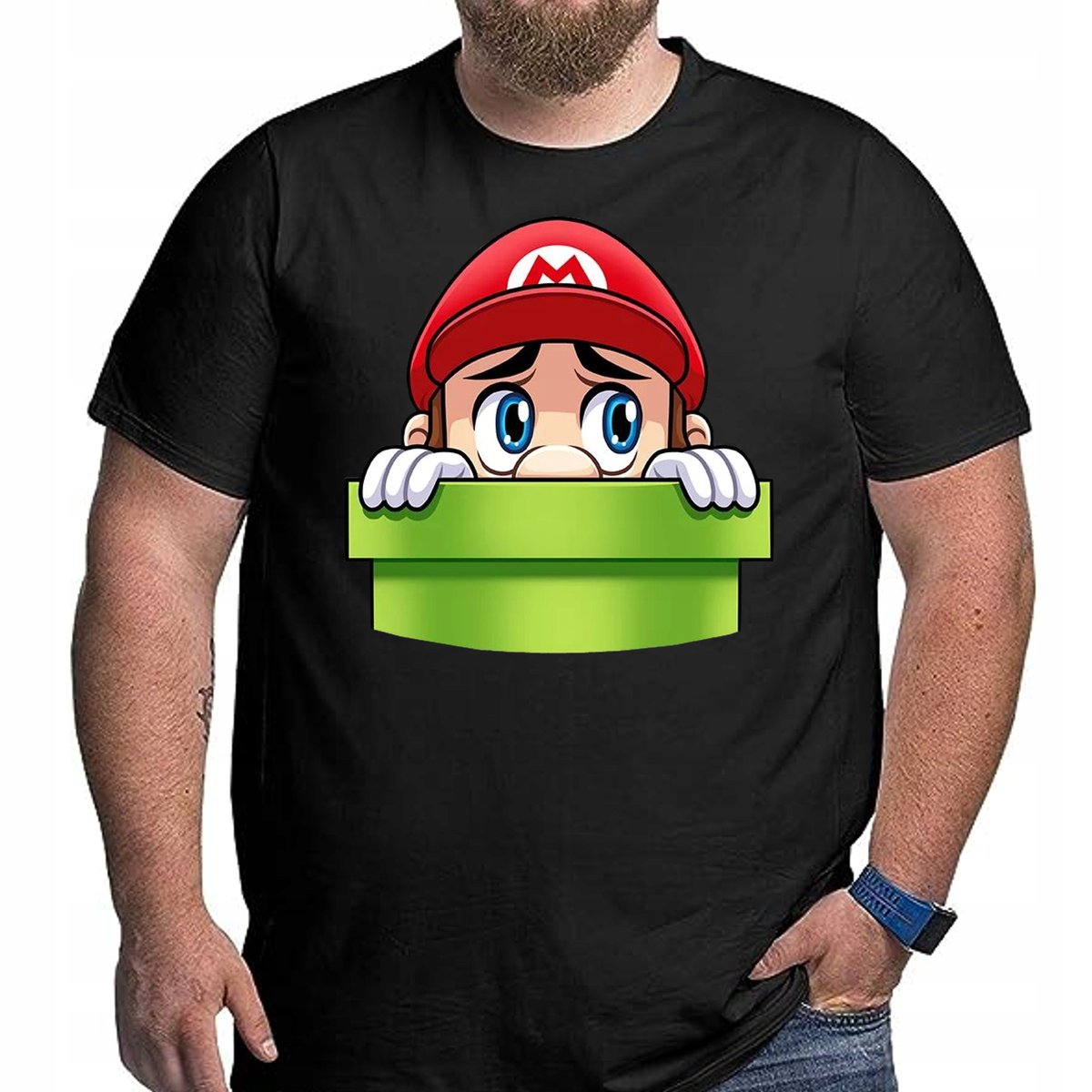 Mieszna Koszulka Super Mario Bros Czarna Xl Inna Marka Moda