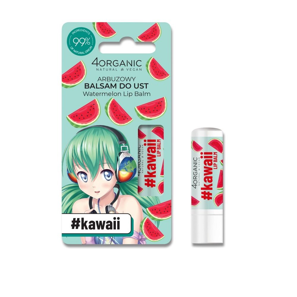 4organic Kawaii Naturalny Balsam Do Ust Watermelon 5g Sklep EMPIK