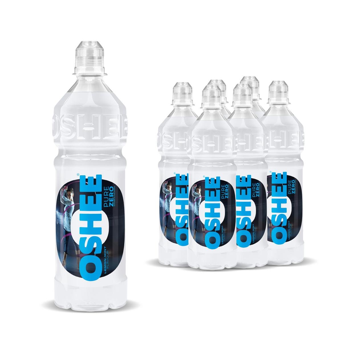 6x OSHEE ZERO Sport Drink PURE cytryna mięta bez cukru 750 ml Oshee