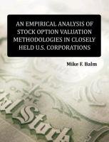 Stock options closely held corporation