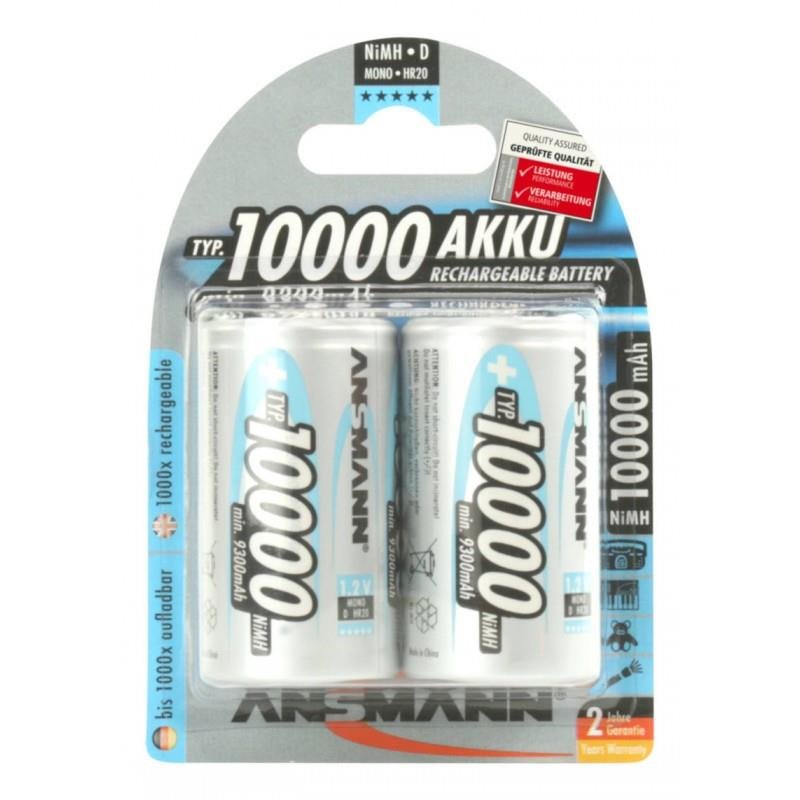 Ansmann Zestaw akumulatorów NiMH Rechargeable battery D HR20 Typ