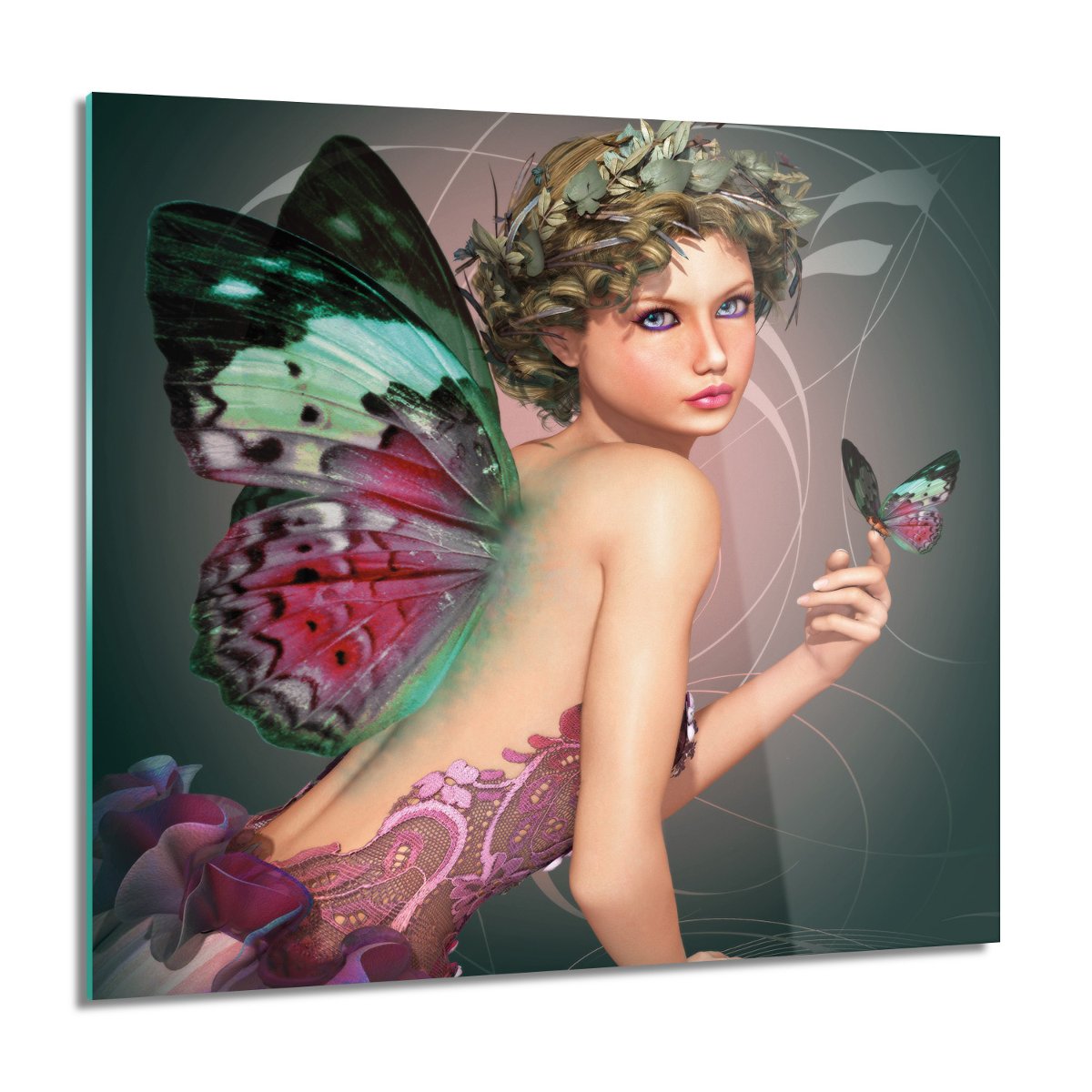 Artprintcave Elf Magia Motyl Foto Szklane Cienne X Cm