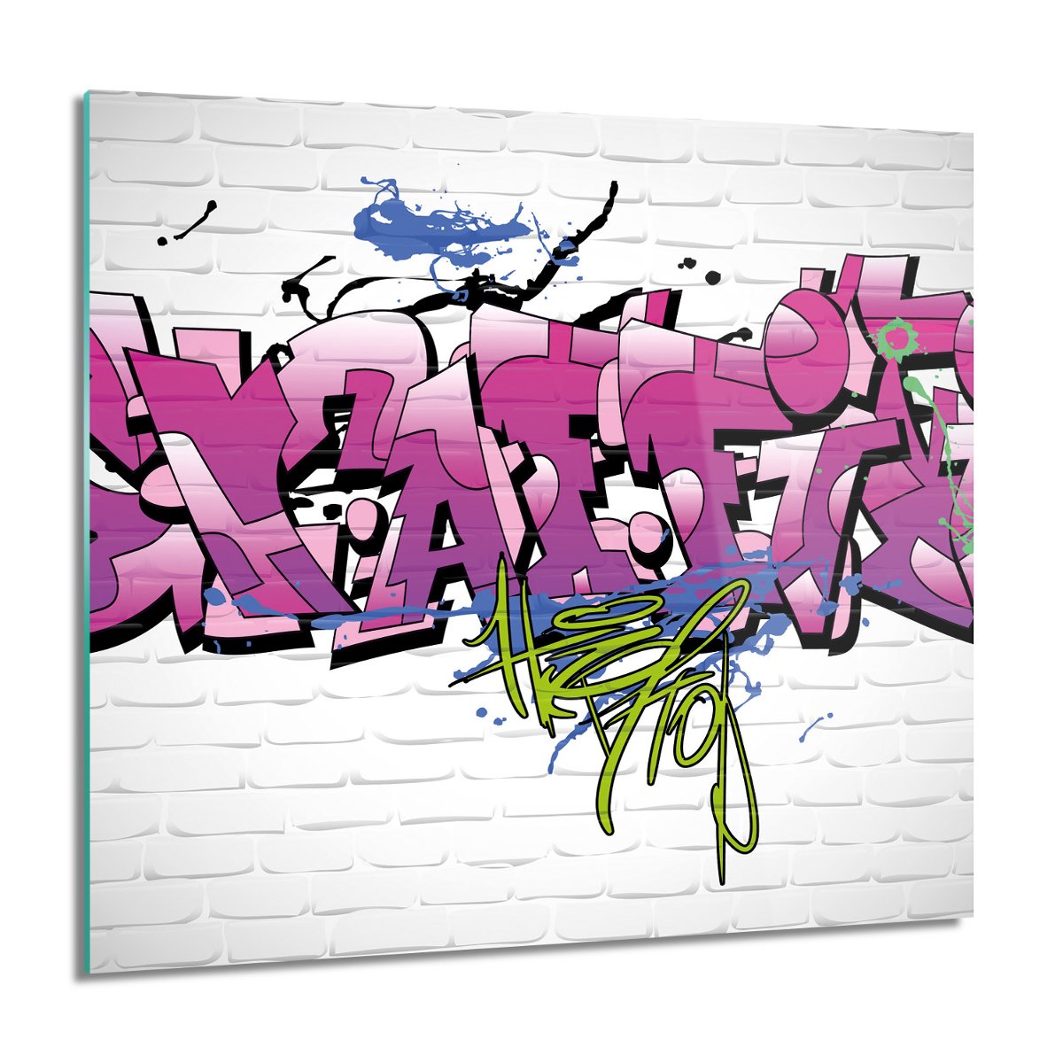 Artprintcave Graffiti Wyraz Mur Foto Na Szkle Cienne X Cm