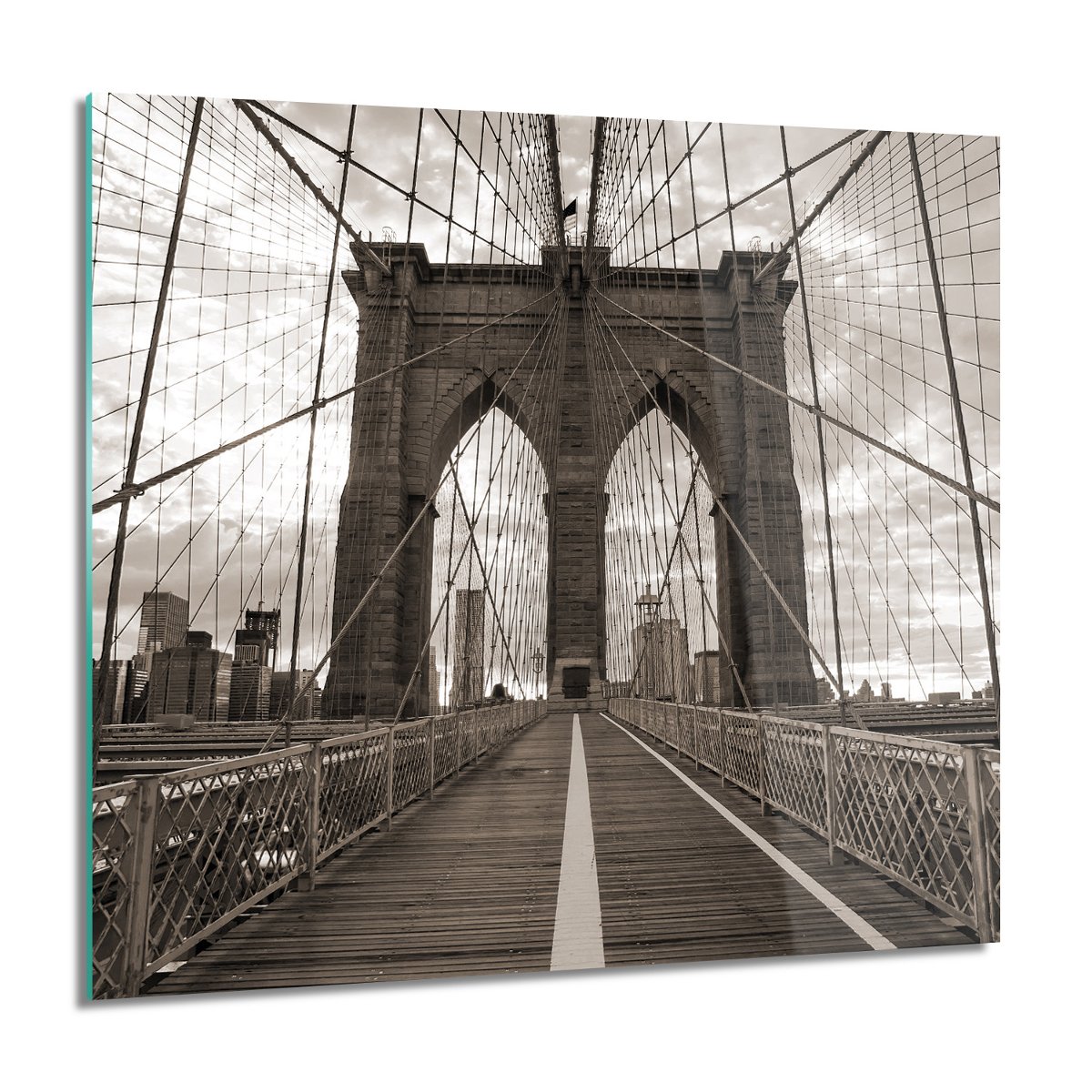 ArtprintCave Most brookliński NY obraz szklany na ścianę 60x60 cm