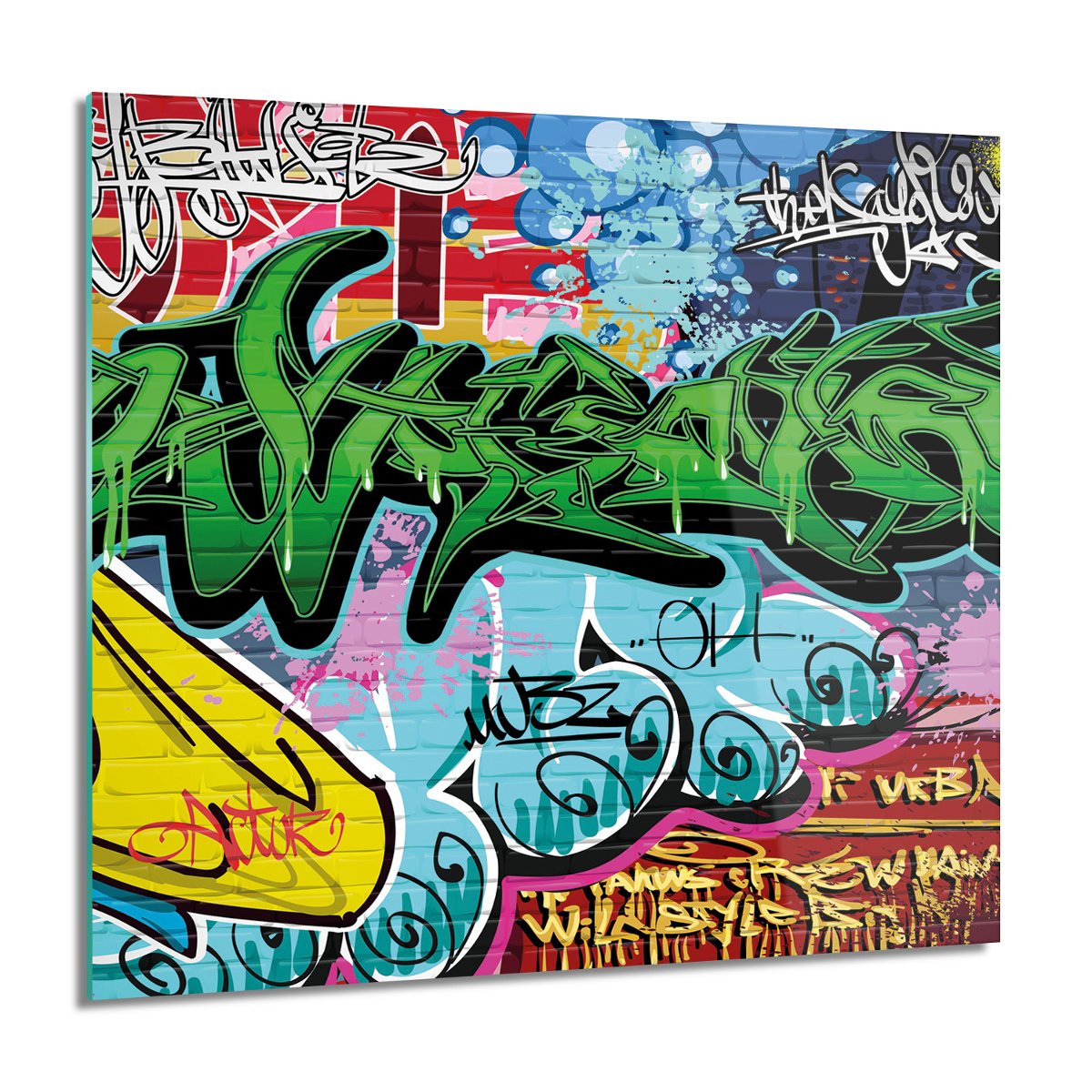 Artprintcave Napis Graffiti Obraz Na Szkle Na Cian X Cm