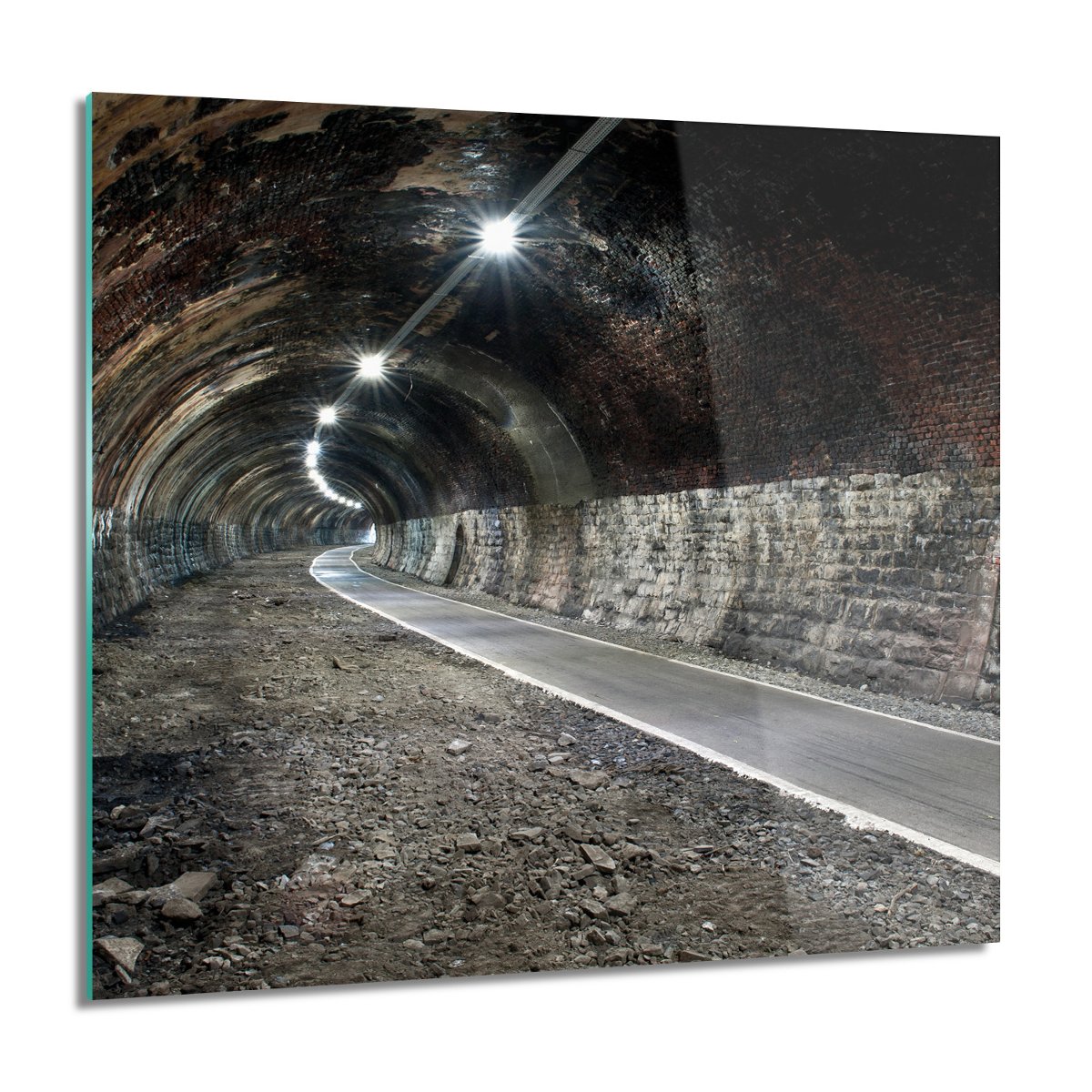 ArtprintCave Obraz na szkle Tunel pociąg droga 60x60 cm