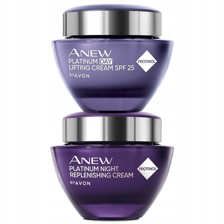 Avon Anew Platinum Liftingujący zestaw kosmetyków krem na noc z