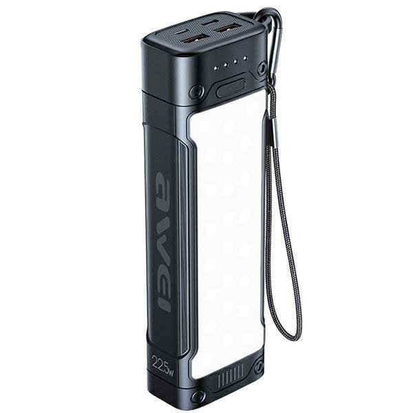 Awei Powerbank P K Mah W Czarny Black Xusb Pd Lampka Led