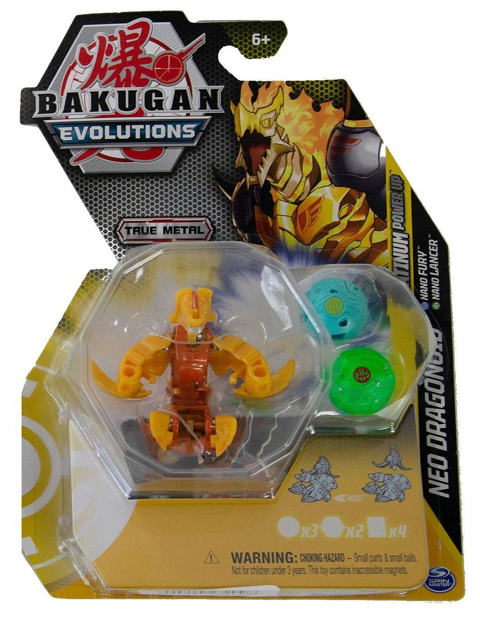 Bakugan Evolutions Platinum Power Up Neo Dragonoid Figurki I Karty