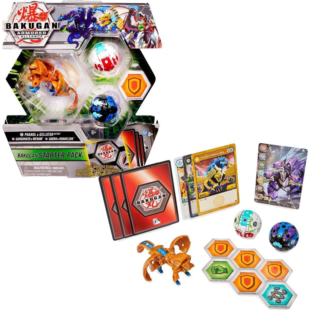 Bakugan Starter Pack Fusion Pharol Gillator Ultra I Dwie Dodatkowe