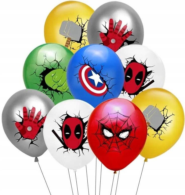 Balon Balony Zestaw Avengers Hulk Spiderman Szt Inna Marka