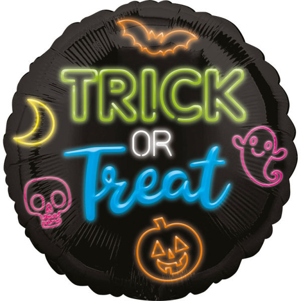 Balon foliowy 17 Trick or Treat neon Anagram Przyjęcia i okazje w