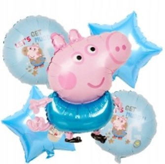 Balon Foliowy Na Hel Zestaw Winka Peppa George Szt Unicorn