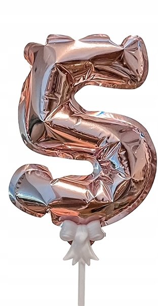 Balon Topper Rose Gold Urodziny Dekoracja Cyfra 5 Inna Marka