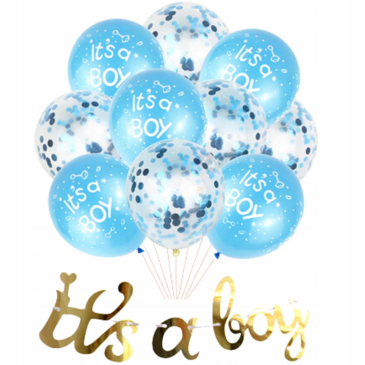 Balony Girlanda Napis Baner It S A Boy Niebieskie Ch Opiec Baby Shower