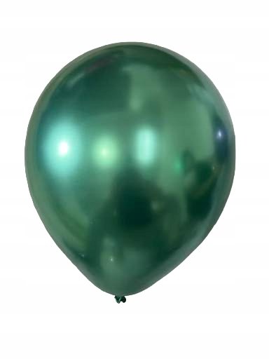 BALONY NA URODZINY ZIELONY ZIELONA CHROMOWANE CHROM METALICZNE 50SZT