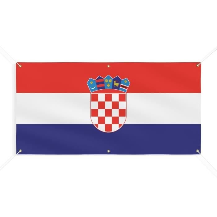 Baner Z Flag Chorwacji Oczek X Cm Wykonany Z Poliestru