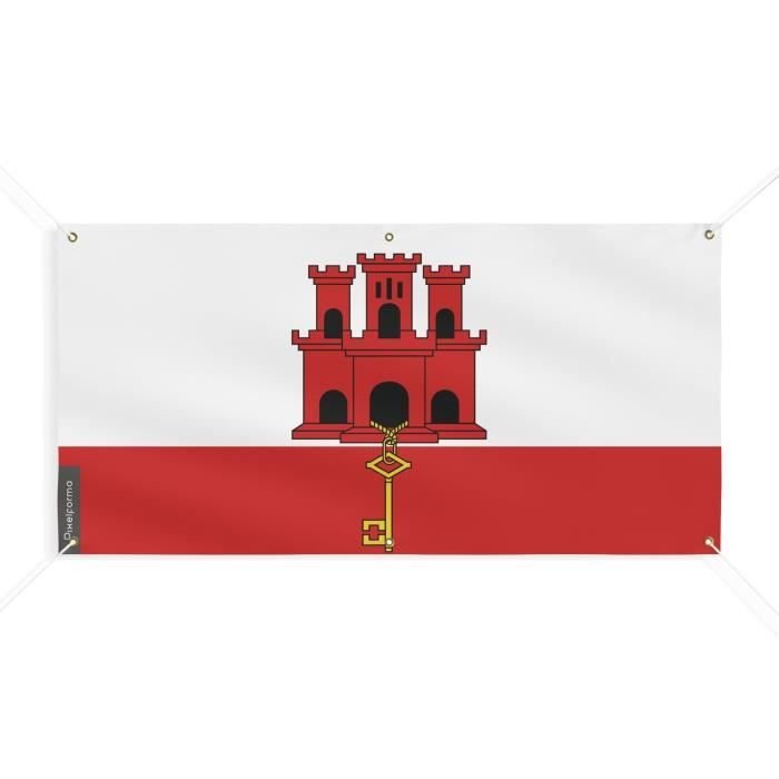 Baner Z Flag Gibraltaru Oczek X Cm Wykonany Z Poliestru