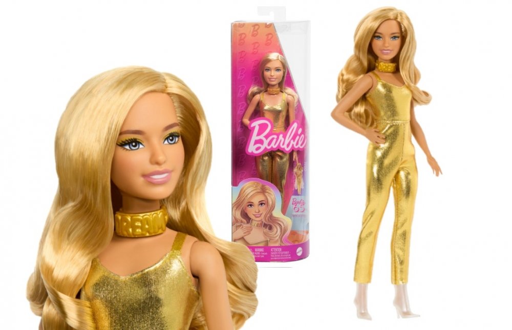 Barbie Fashionistas Lalka Złoty kombinezon Mattel Sklep EMPIK