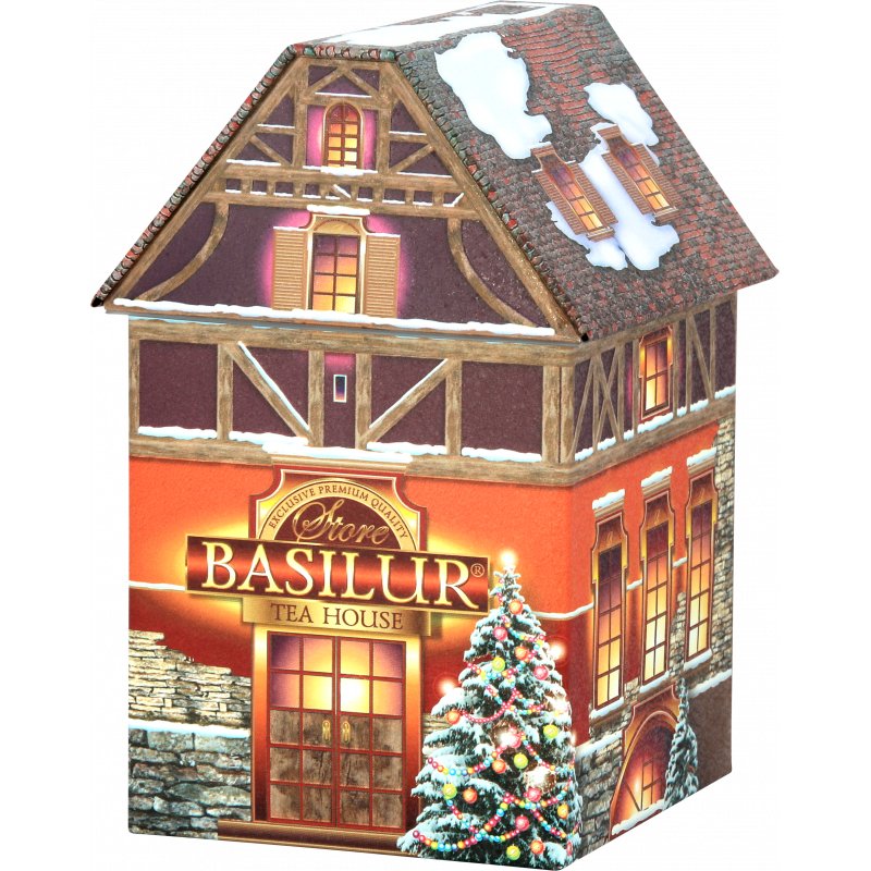 Basilur Christmas House Czarna Herbata Cejlo Ska Marcepan Chaber