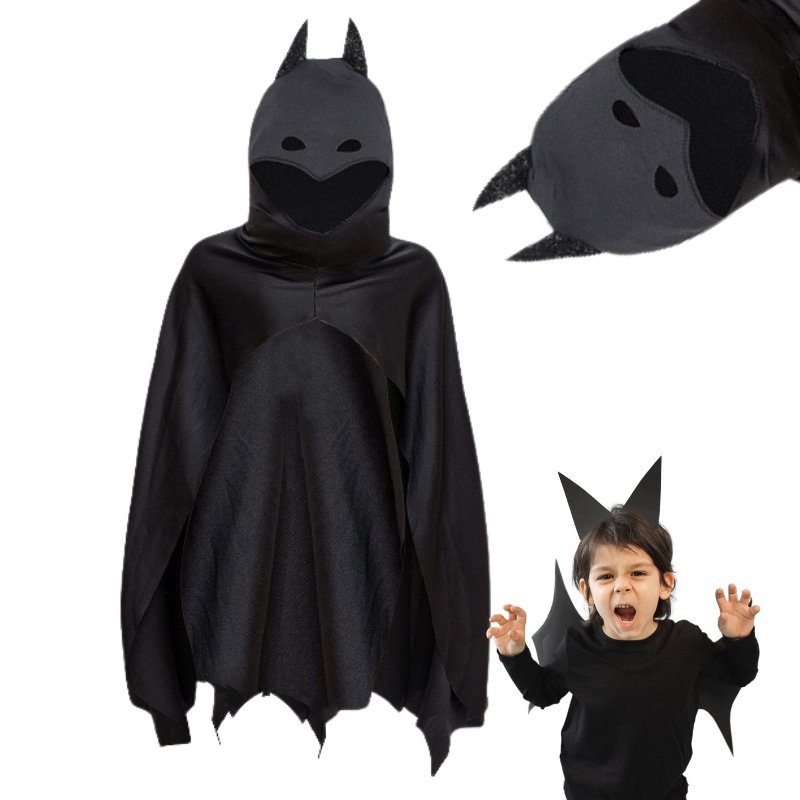 Batman Str J Peleryna Kaptur Przebranie Nietoperz Halloween Czarna