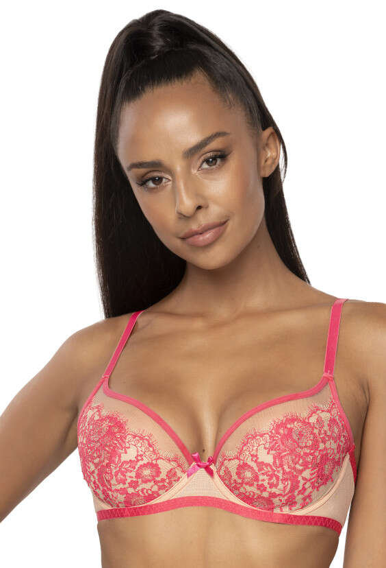 Biustonosz miękki czarny Lindsay M 0203 2 110C MAT Lingerie Moda