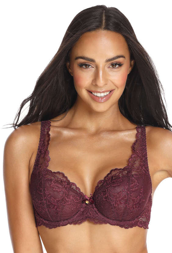 Biustonosz Usztywniany Bordo Cora M 3344 22 65F MAT Lingerie Moda