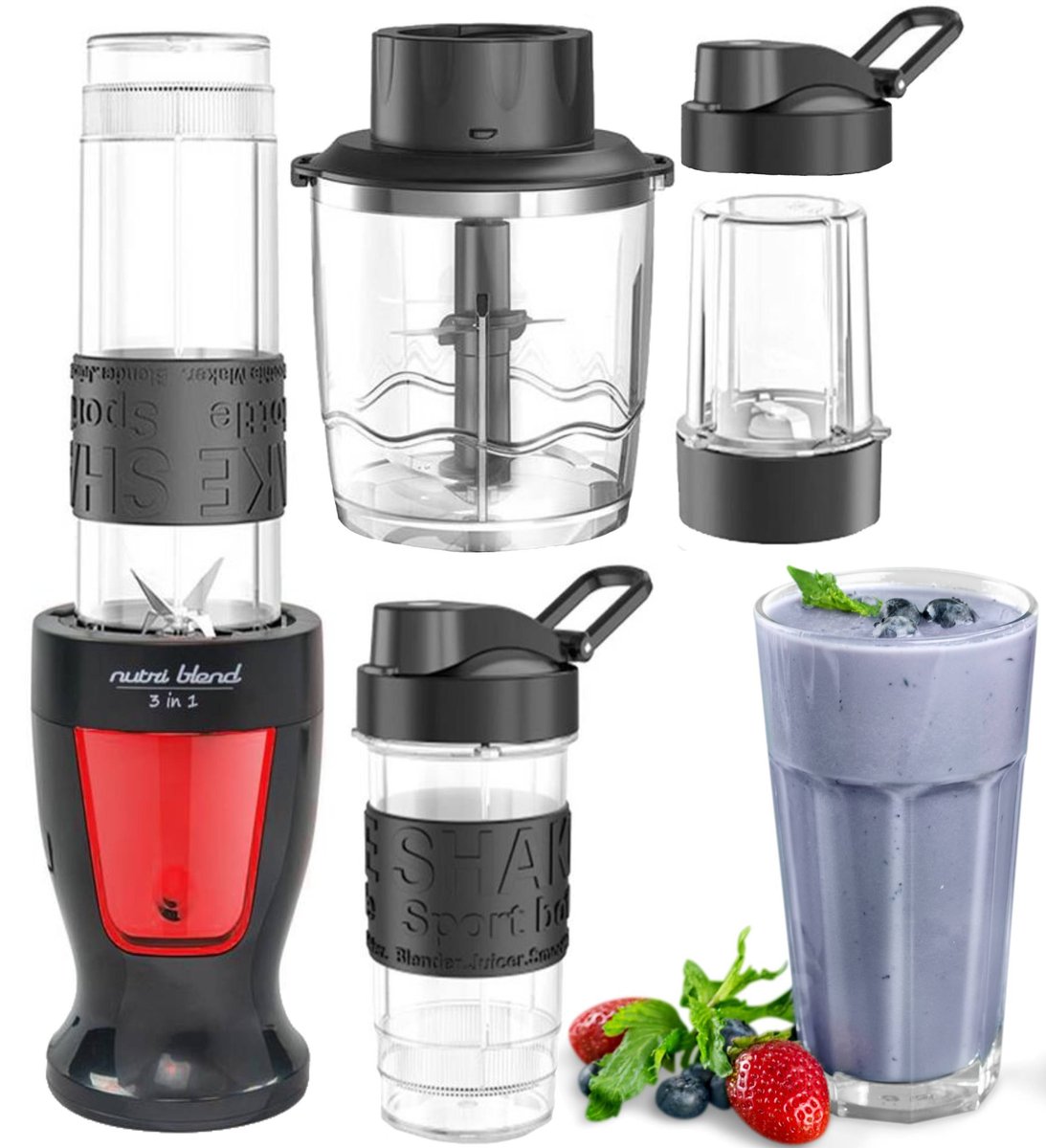 Blender Kielichowy Kalorik Do Smoothie Koktajli Dwa Kubki W Ostrza