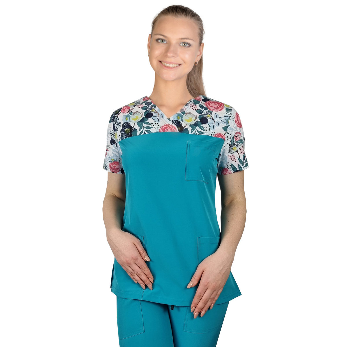 Bluza Medyczna Elastyczna BLOOM FIT W6 Roz S M C Moda Sklep EMPIK