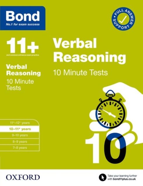 Bond 11 Bond 11 10 Minute Tests Verbal Reasoning 10 11 Years