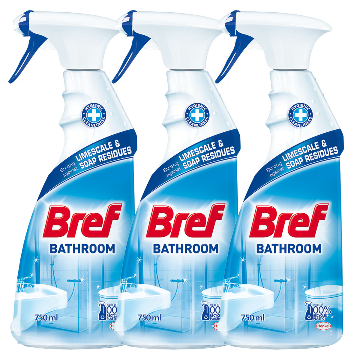 Bref Bathroom Spray Do Czyszczenia Łazienki 3 X 750Ml Bref Sklep