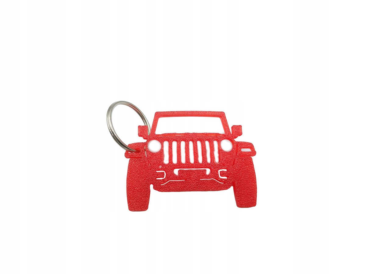 Brelok Brylok Breloczek Do Kluczy Jeep WRANGLER JK Sylwetka CZERWONY