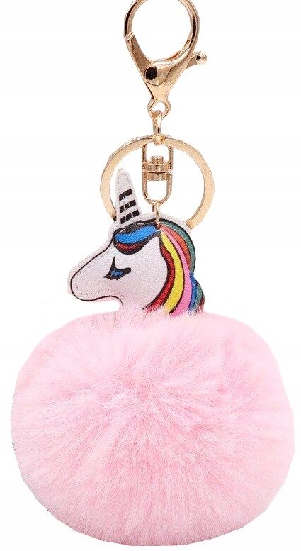 Brelok Unicorn Do Kluczy Torebki Jednorożec Pompon Edibazzar Moda