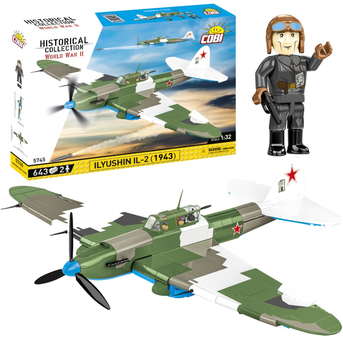 COBI Klocki HC WW II Samolot Ilyushin Il 2 1943 5745 COBI Sklep