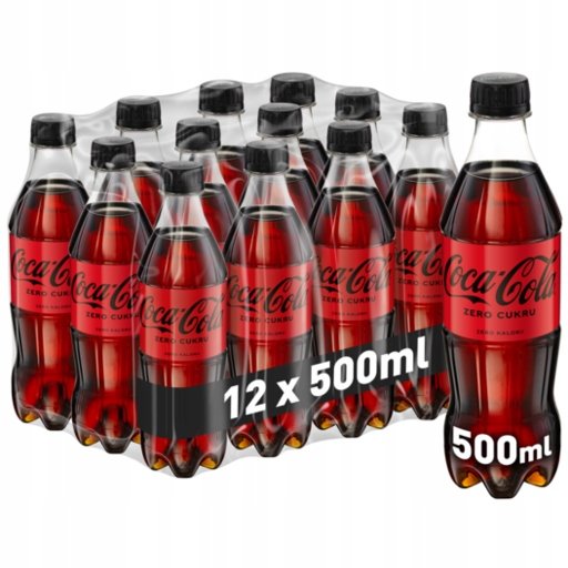 COCA COLA ZERO NAPÓJ GAZOWANY ZGRZEWKA 500ML X 12SZT COCA COLA