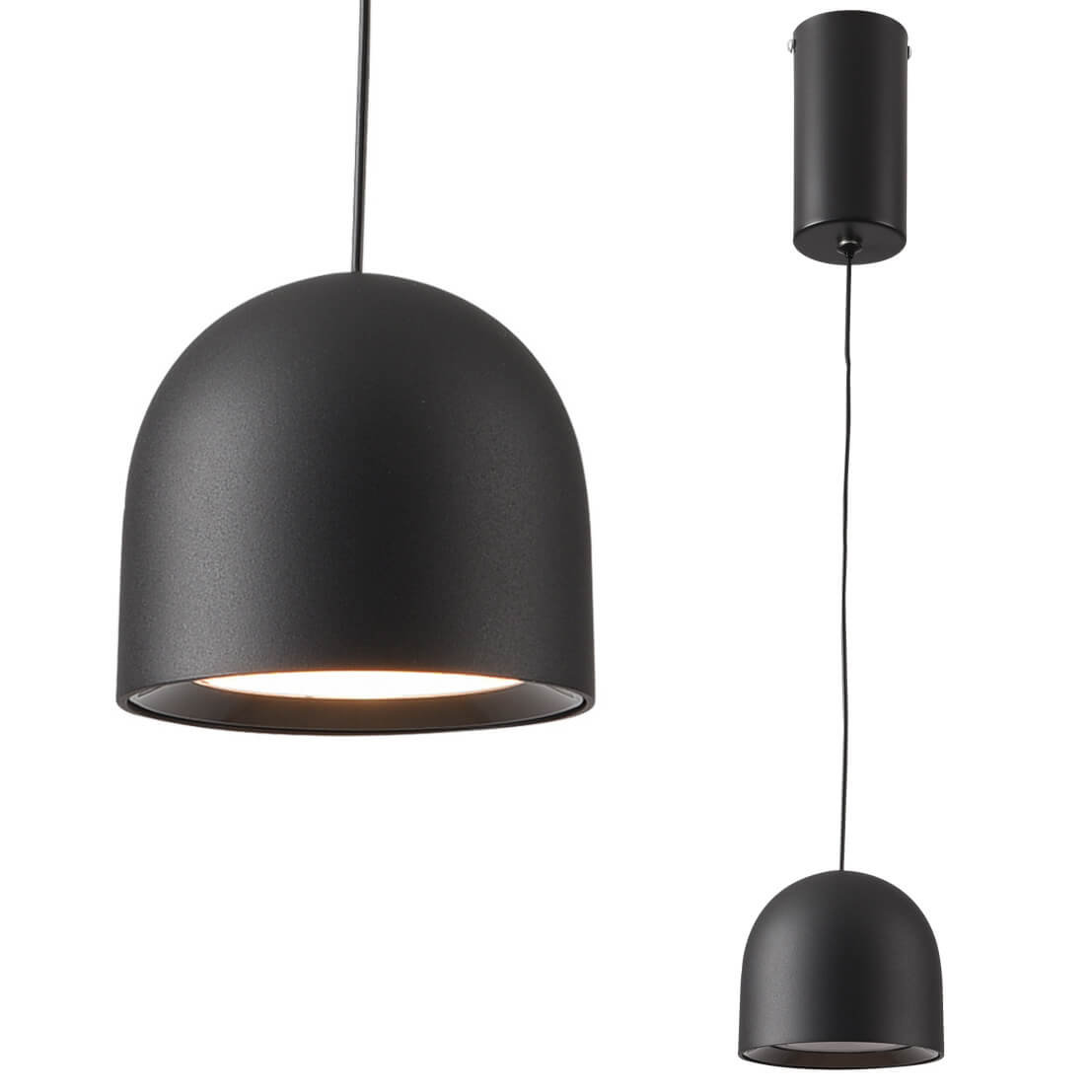 Czarna Lampa wisząca Petite LED 6W nad kuchenną wyspę Step Into