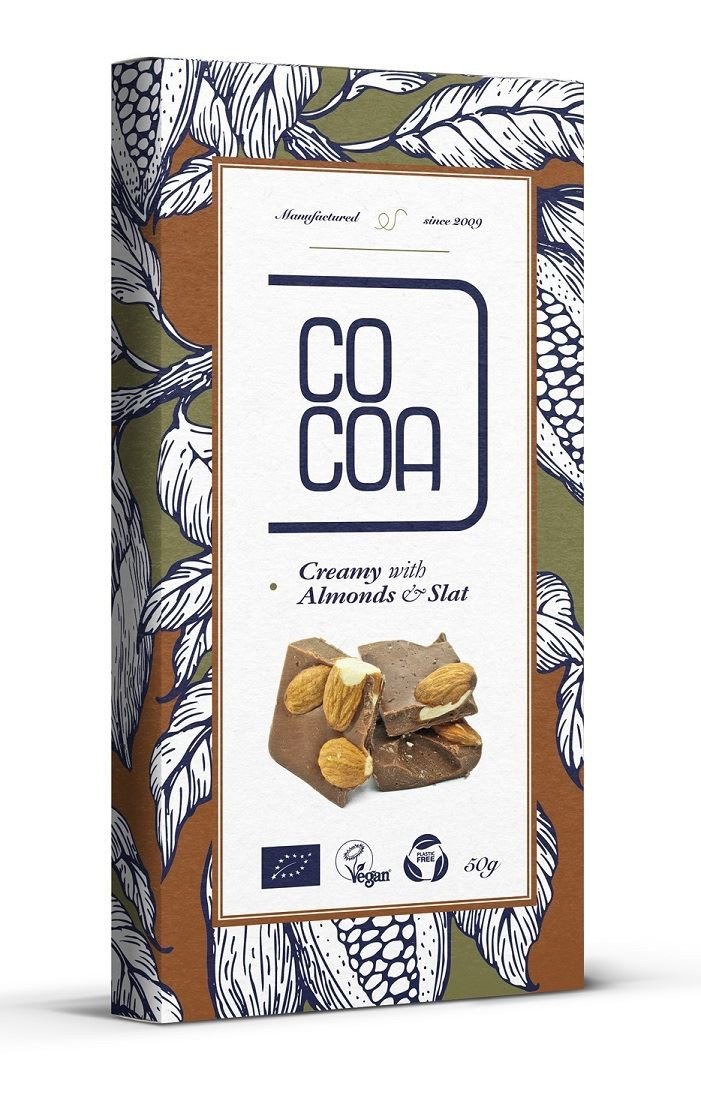 Czekolada Creamy Z Migdałami I Solą Bio 50 G Cocoa Cocoa Sklep