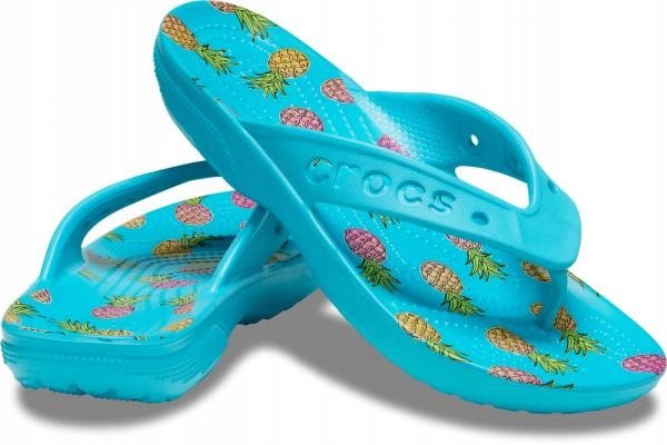 Damskie Lekkie Buty Japonki Klapki Crocs Baya Graphic Flip 37 38