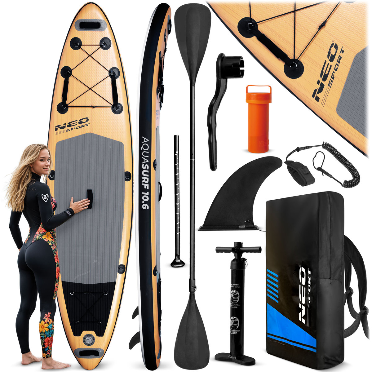 Deska Sup Do P Ywania Pompowana Paddle Aquasurf Cm Wios O I Pompka