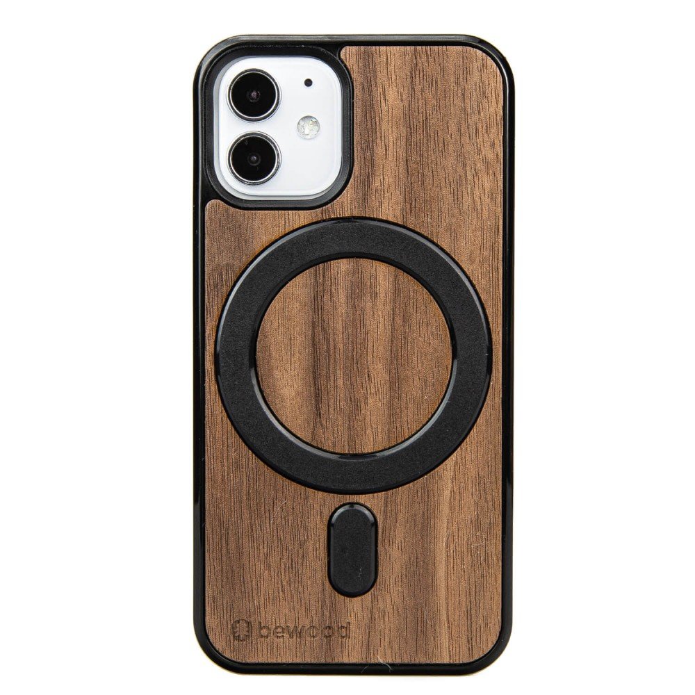 Drewniane Etui Bewood na iPhone 12 Mini Orzech Amerykański MagSafe