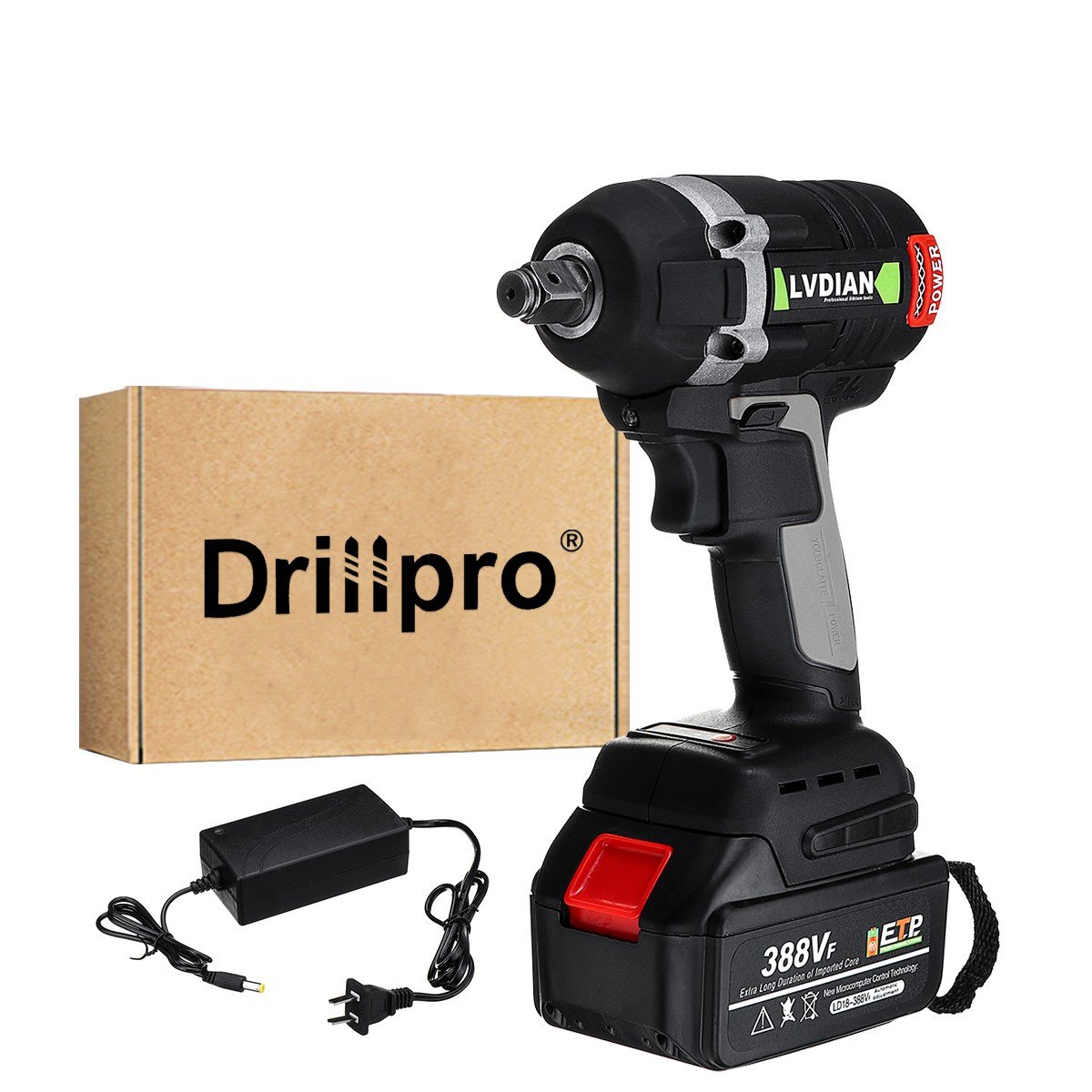 Drillpro AKUMULATOROWY KLUCZ UDAROWY 388 VF 630Nm 1AKU Drillpro